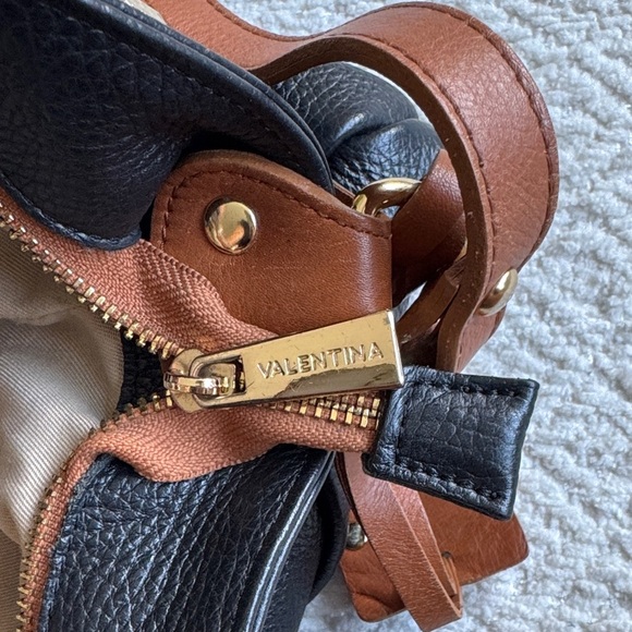 Valentina Black and Tan Crossbody Bag - Picture 8 of 16